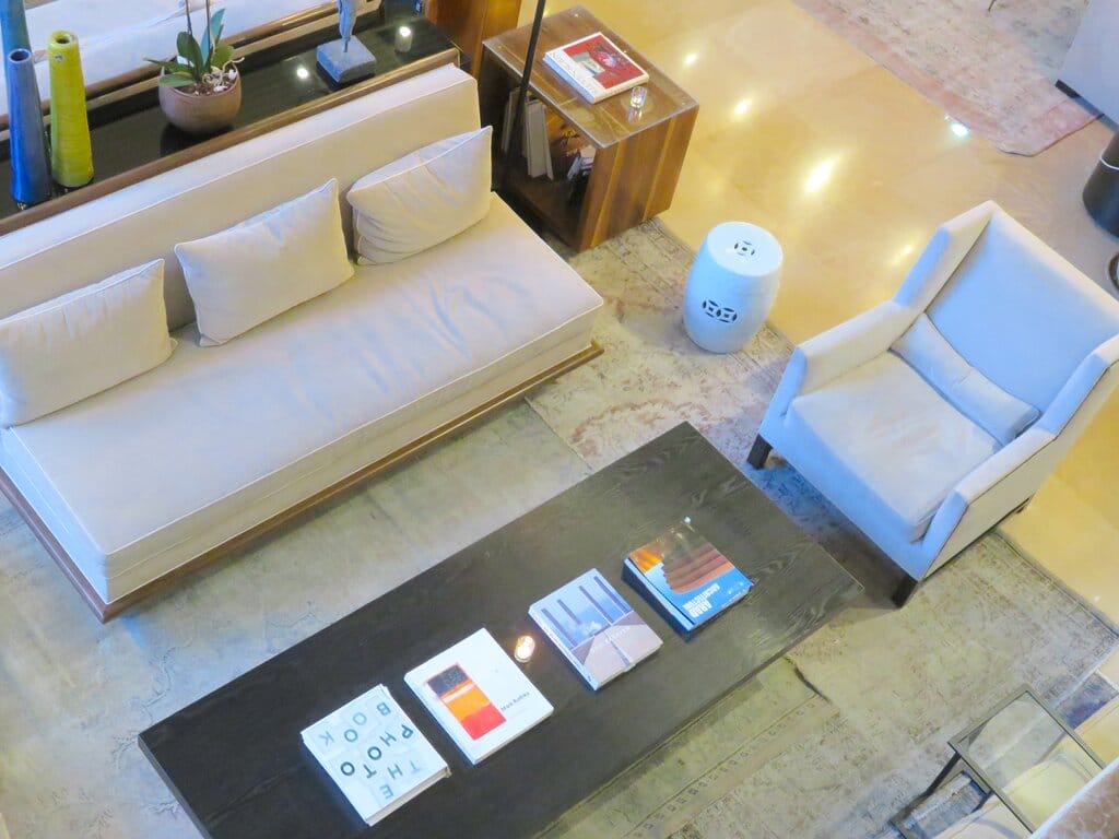 Reception area in Harmony Hotel in Jerusalem