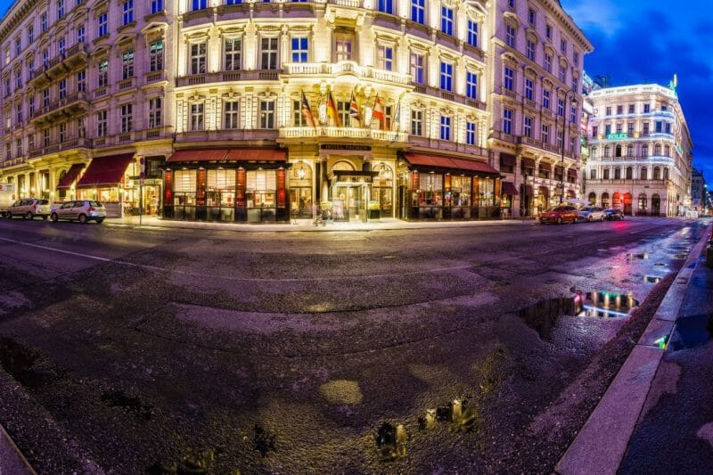 Outside Hotel Sacher Vienna