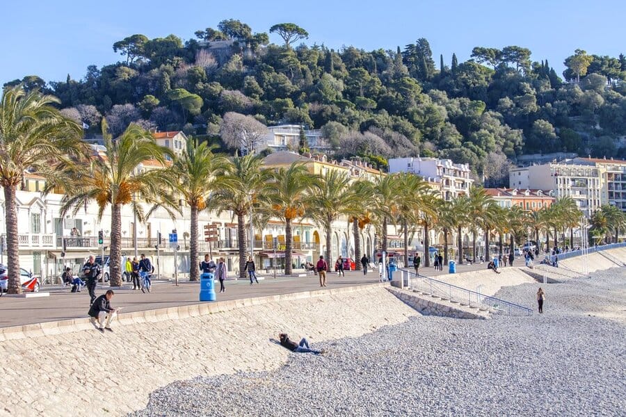 Promenade des Anglais in Nice France