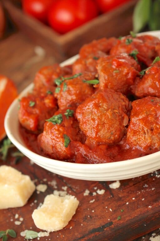 Meatballs in tomato sauce - best Italian comfort food in fall