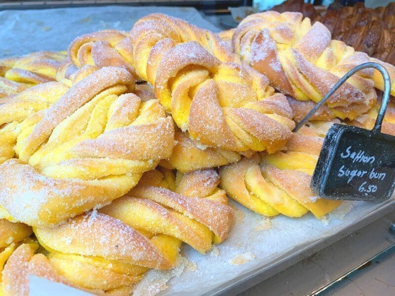 Saffron sugar bun Fabrique - European café NYC