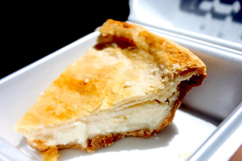 Filipino buko pie on a plate