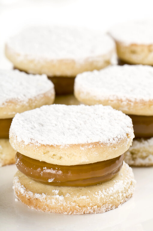 Alfajores on a plate