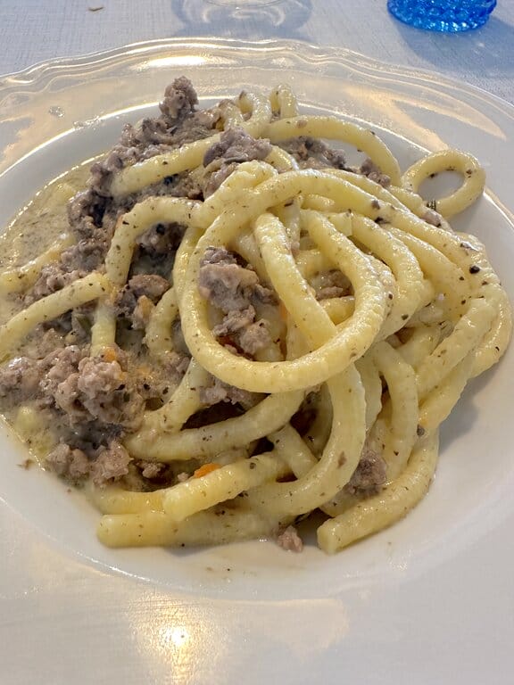Bigoli con ragu d'anatra