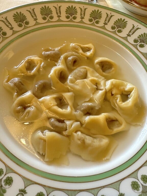 Tortellini in brodo in a bowl - best food in Italy