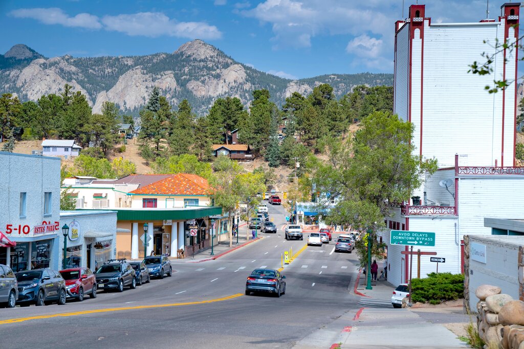 Downtown view of Estes Park Colorado mkopka