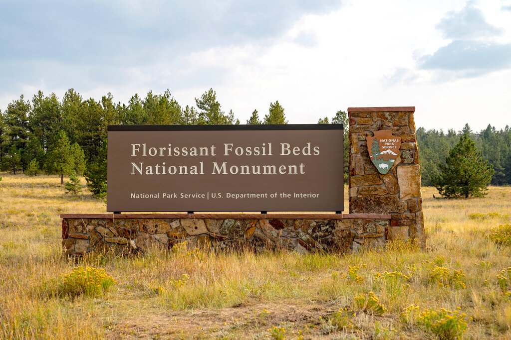 Florissant Fossil Beds National Monument sign Colorado mkopka
