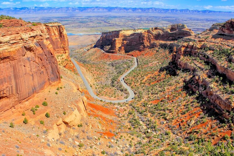 View of Rim Road Drive Road in Colorado National Monument Grand Junction DonyaNedomam