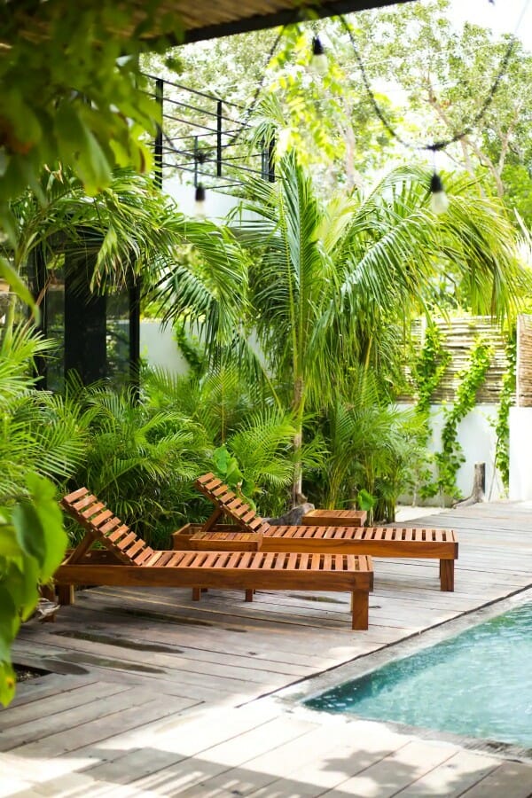 Exquisite ground floor apartment loungers — where to stay in Tulum