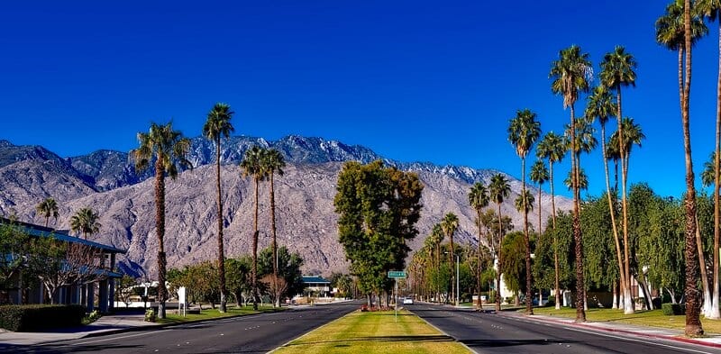 A street in Palm Springs California