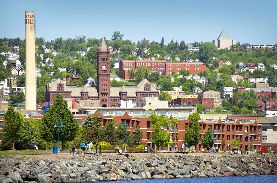 The seaport town of Duluth Minnesota