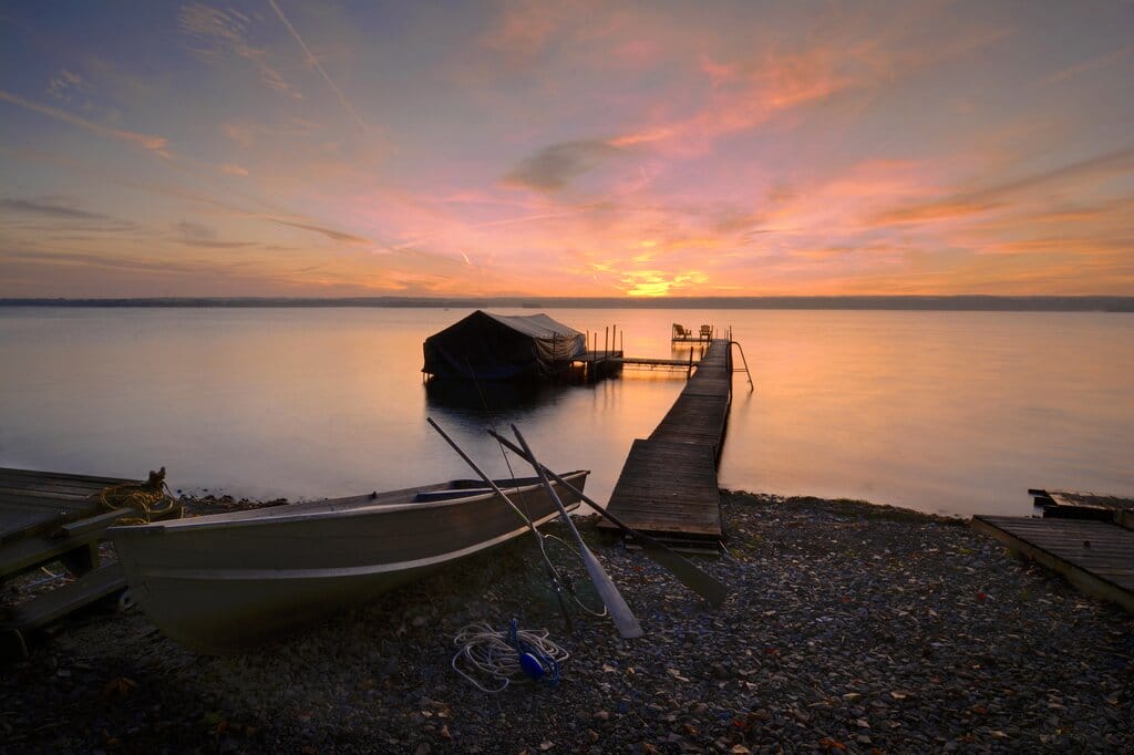 Sunrise over Lake Cayuga in the Finger Lakes