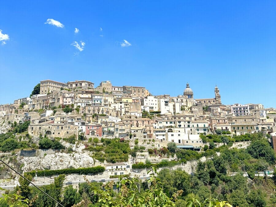 View of Ragusa from afar - best things to do in Sicily