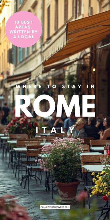 People sitting at an outdoor cafe in Rome Italy - best areas to stay in Rome Italy