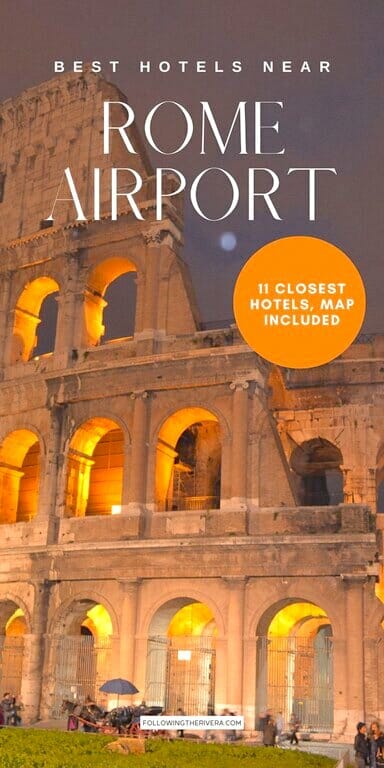 Colosseum at night - Hotels near Rome airport