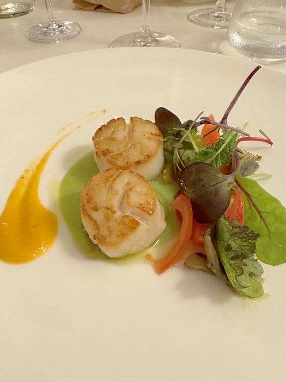 Scallop starter at Ristorante Salvatore and Mafalda