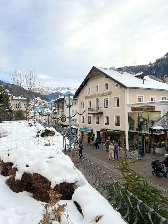 A street and building in Ortisei South Tyrol