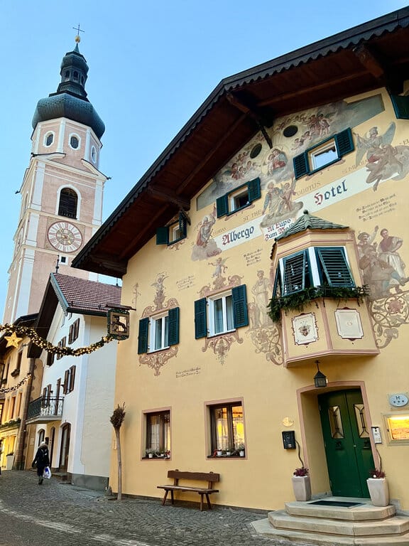 Alpine architecture in Castelrotto - best towns in South Tyrol