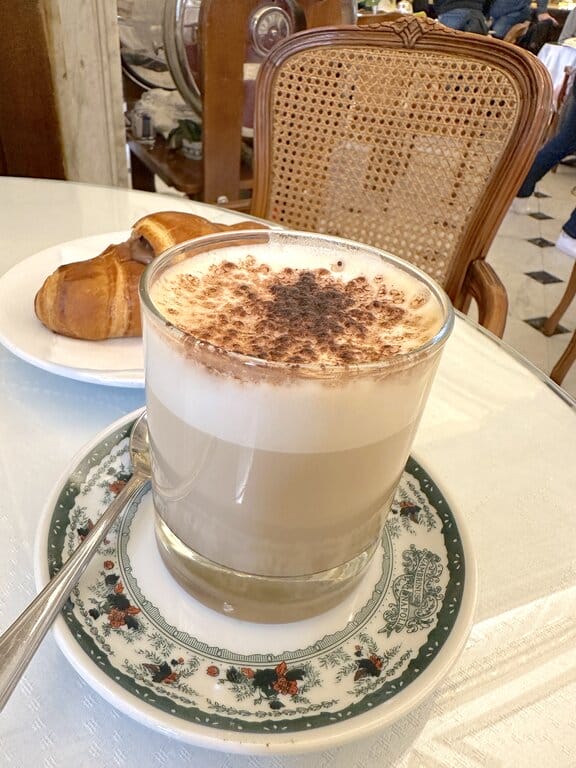 Coffee and brioche at Gran Caffe Gambrinus