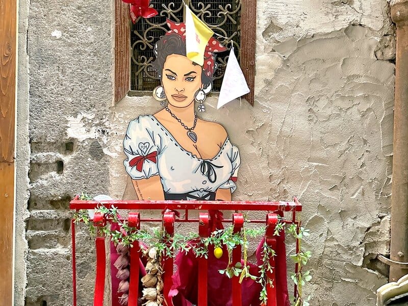 Street art in the Spanish Quarter in Naples - things to do in one day in Naples