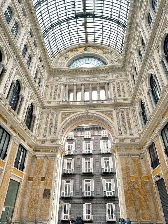 Structure inside Galleria Umberto I in Naples