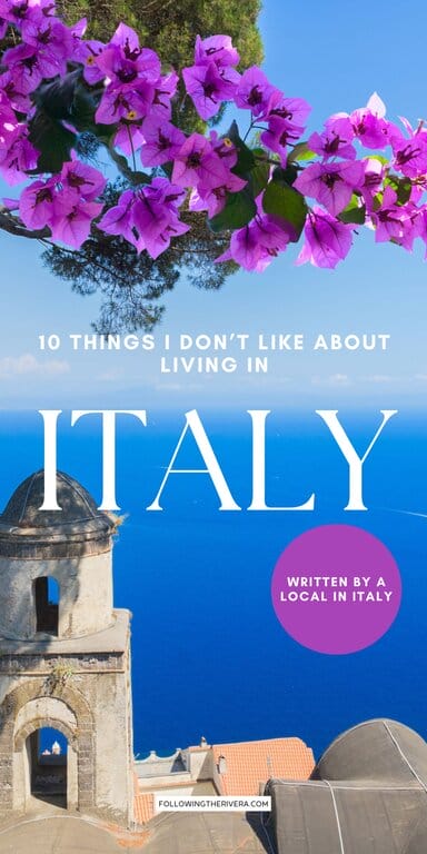 View from Ravello Italy - things I don’t like about living in Italy