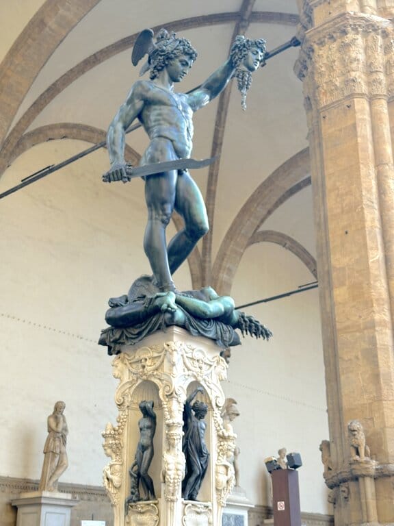 A statue in Piazza della Signoria Florence — best places to stay in Florence
