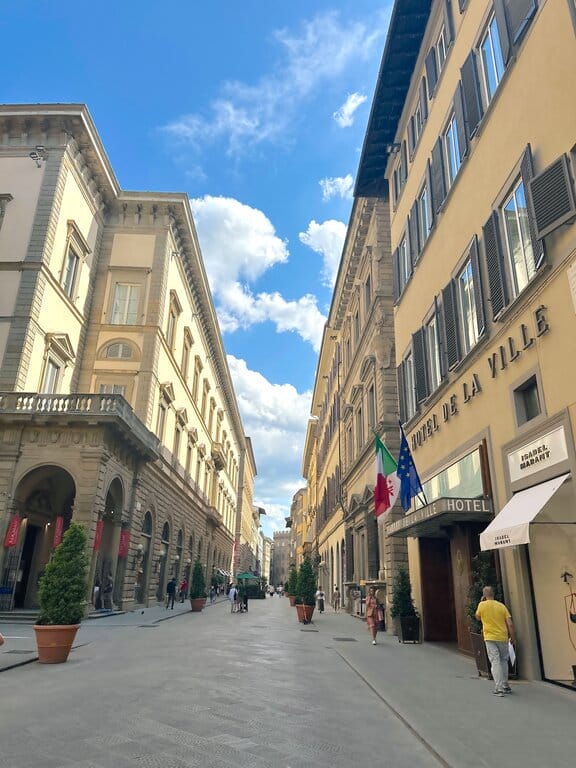 A street in Florence — hotels in Florence Italy