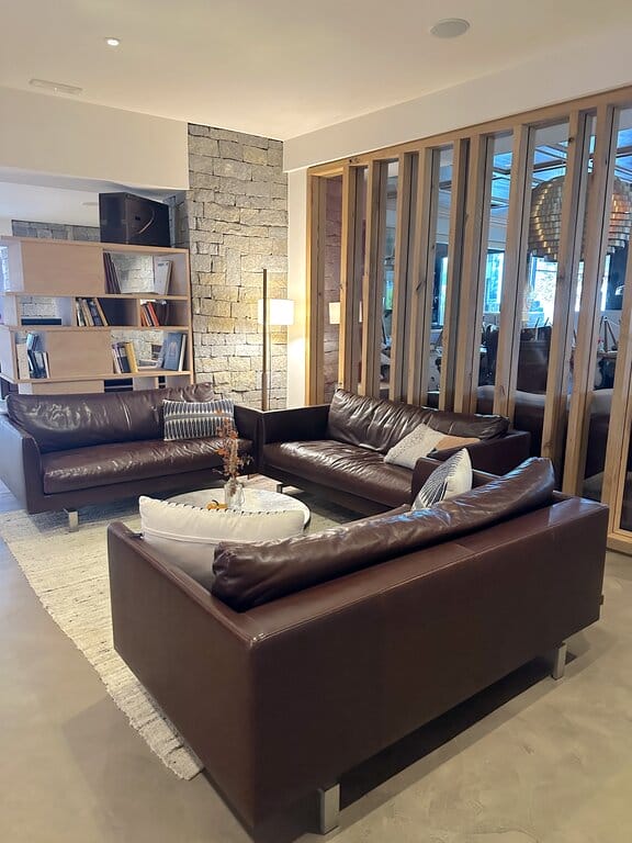 Lobby area inside Hotel Lowenhof in Bressanone Brixen