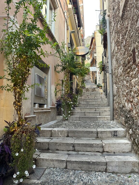 Stairs and passageway in Taormina Sicily