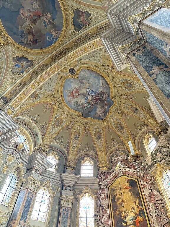 The ceiling inside Bressanone Brixen Cathedral
