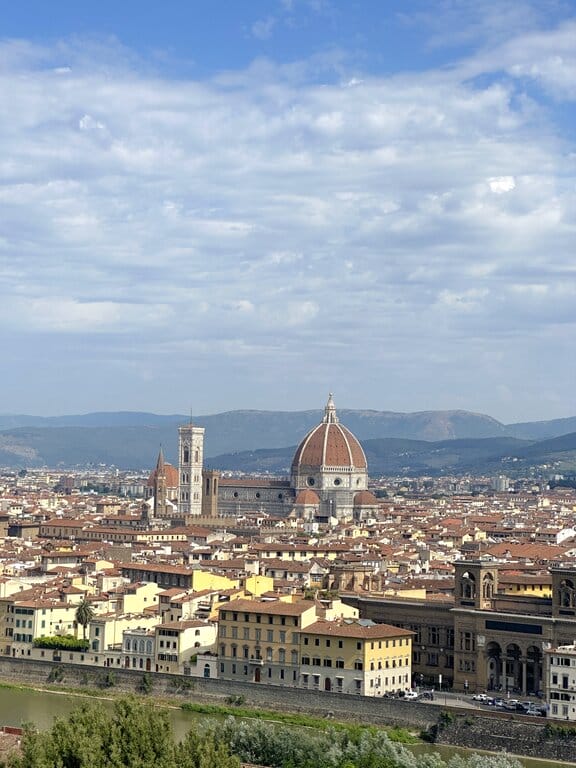 View from Piazzale Michelangelo — where to stay in Florence Italy