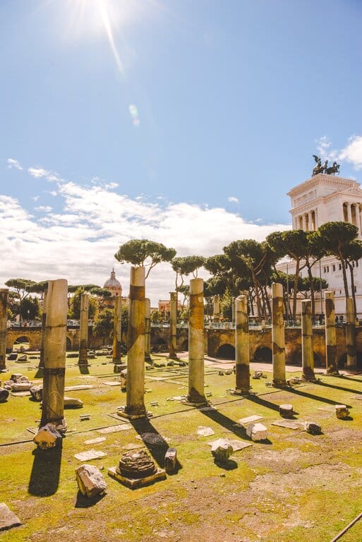 Ruins at the Roman Forum in Rome - best free movie locations in Italy
