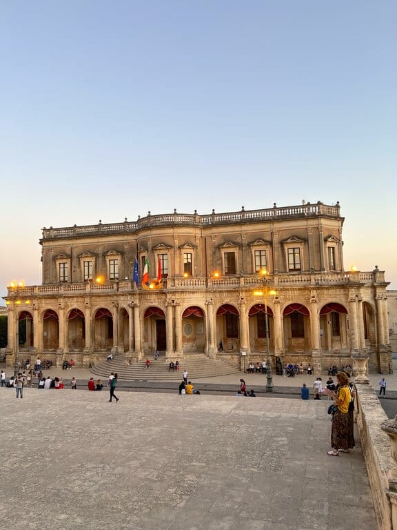 Ducezio Palace at sunset - things to do in Noto Sicily