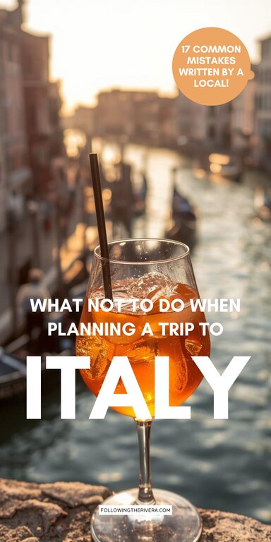 Mistakes to avoid planning a trip to Italy