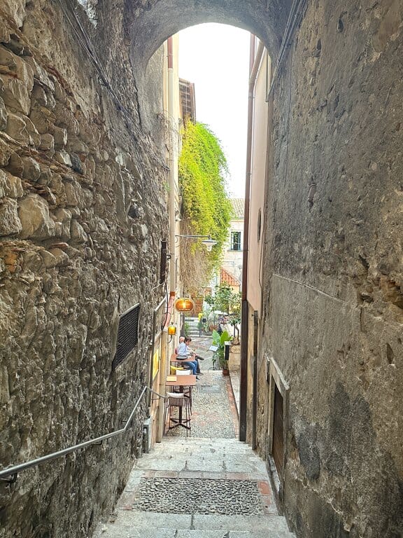 A narrow alleyway in Taormina Sicily