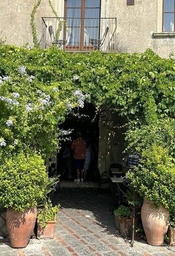 Outside Bar Vitelli in Savoca Sicily - where to stay in Sicily with kids