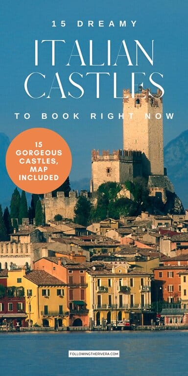 Italy castle on the lake, Italian castles to book