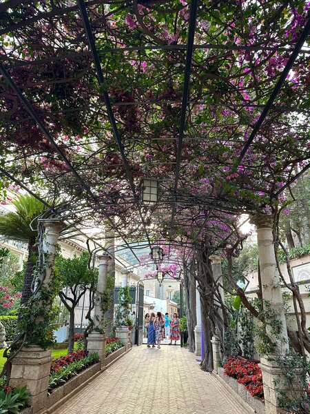 Covered flora pathway Grand Hotel Timeo Taormina Sicily