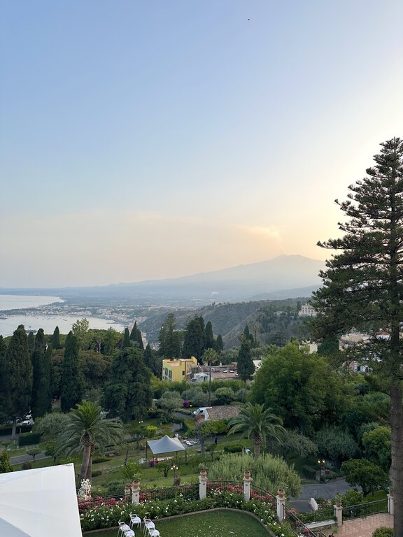 Garden with Mount Etna in the background - best hotels close to Mount Etna