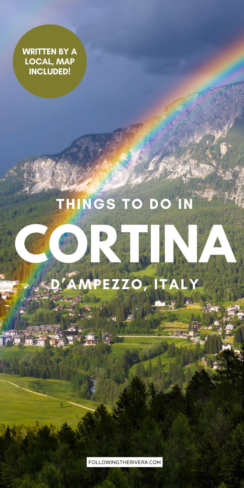 A rainbow over Cortina d'Ampezzo Italy - things to do in Cortina d'Ampezzo