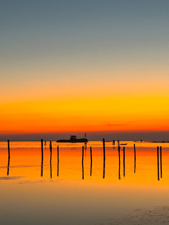 Orange sunset from Pellestrina island