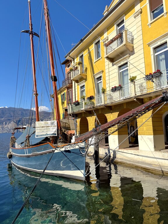 A large boat on Lake Garda