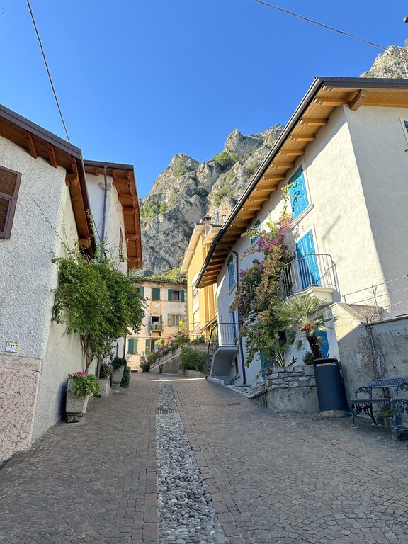 A sloped street in Limone sul Garda