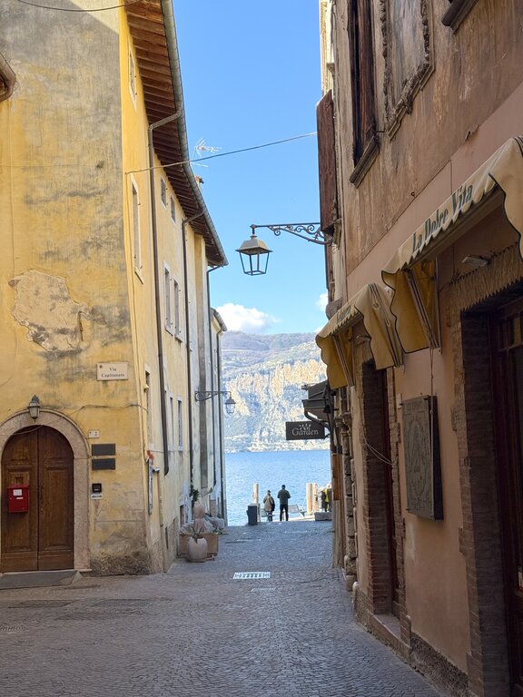A street leading to Lake Garda in Malcesine