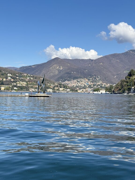 Calm water on Lake Como Italy