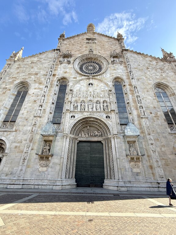 Outside Como Cathedral - Duomo di Como Italy