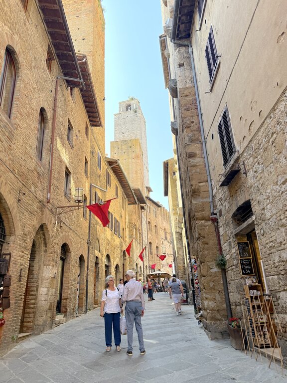 A street in San Gimignano Tuscany Italy