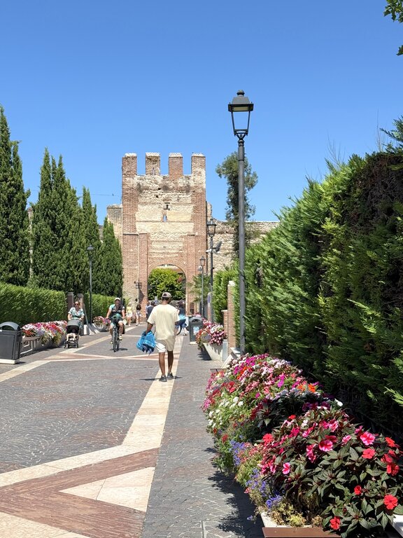 One of several doorways leading to Lazise historic center Lake Garda Italy