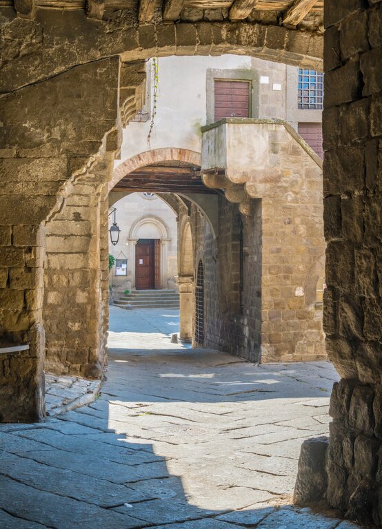 San Pellegrino medieval district Viterbo Lazio e55evu Depositphoto